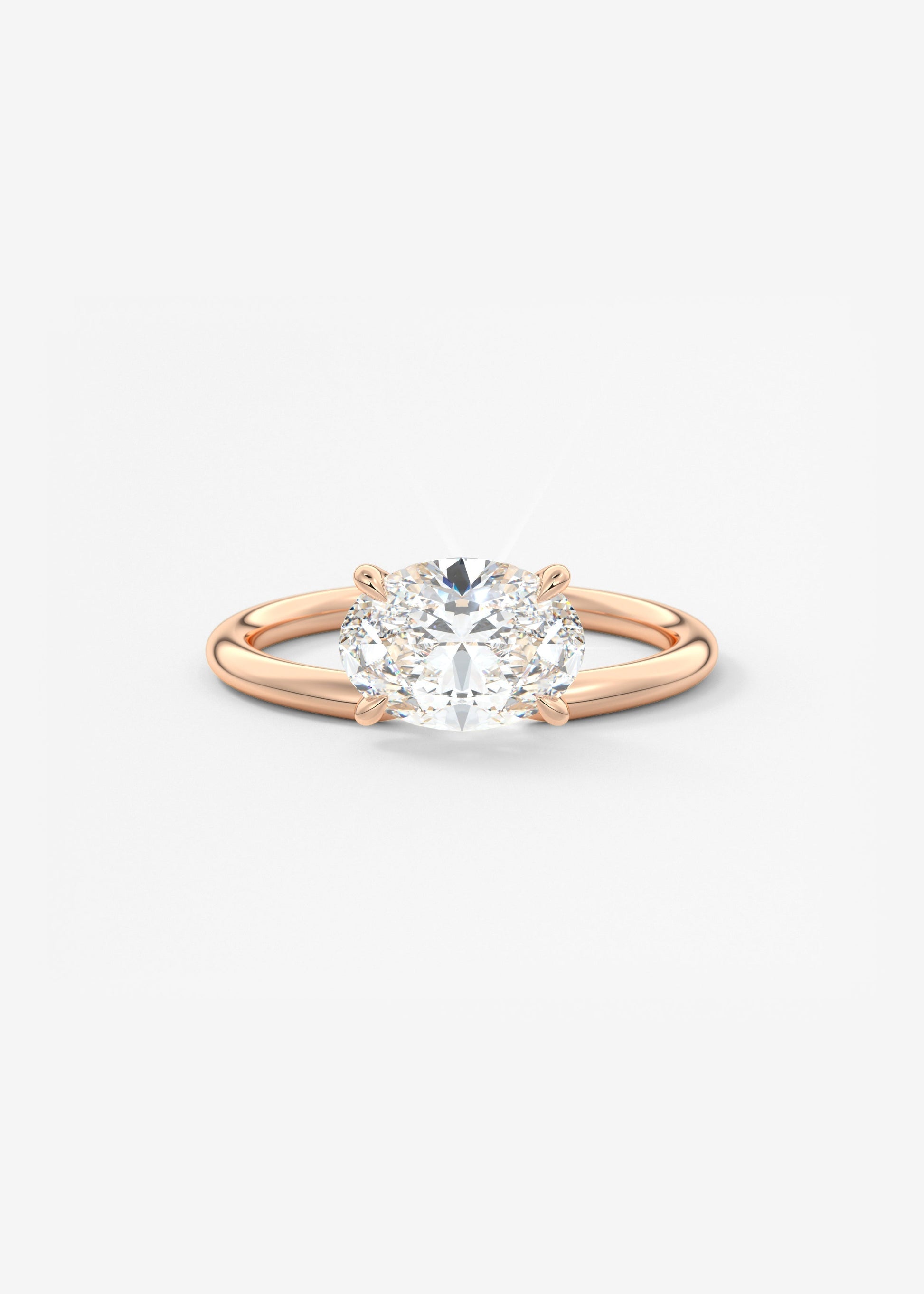Oval Solitaire Lab Grown Diamond Engagement Ring
