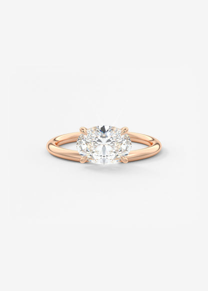 Oval Solitaire Lab Grown Diamond Engagement Ring