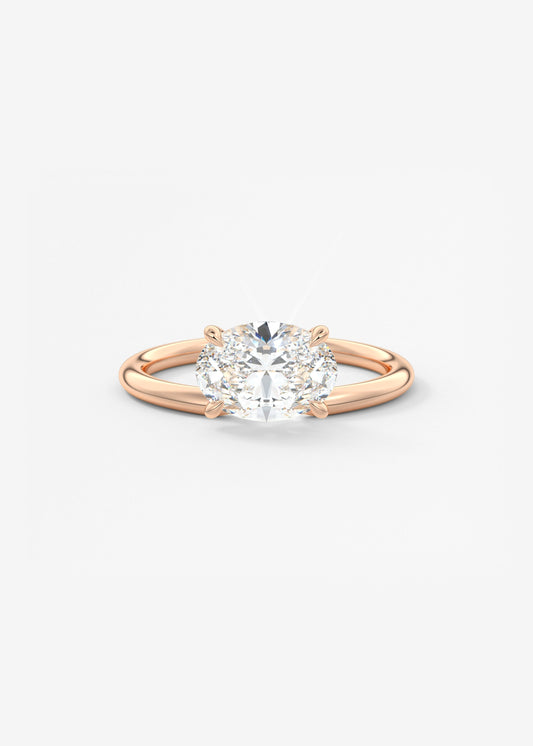 Oval Solitaire Lab Grown Diamond Engagement Ring