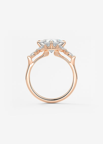 Princess Cluster Lab Grown Diamond Engagement Ring