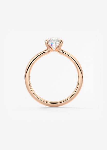Pear Solitaire Lab Grown Diamond Engagement Ring