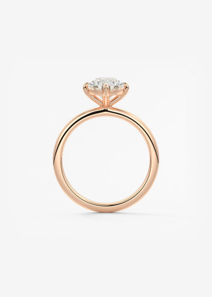 Pear Solitaire Lab Grown Diamond Engagement Ring