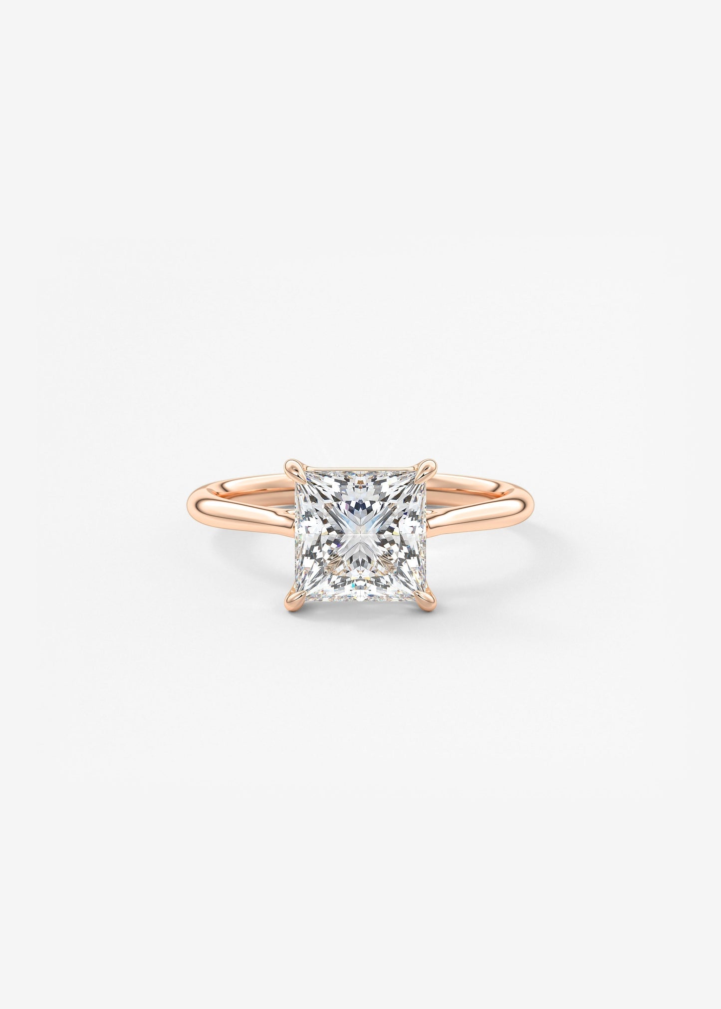 Princess Cathedral Lab Grown Diamond Engagement Ring