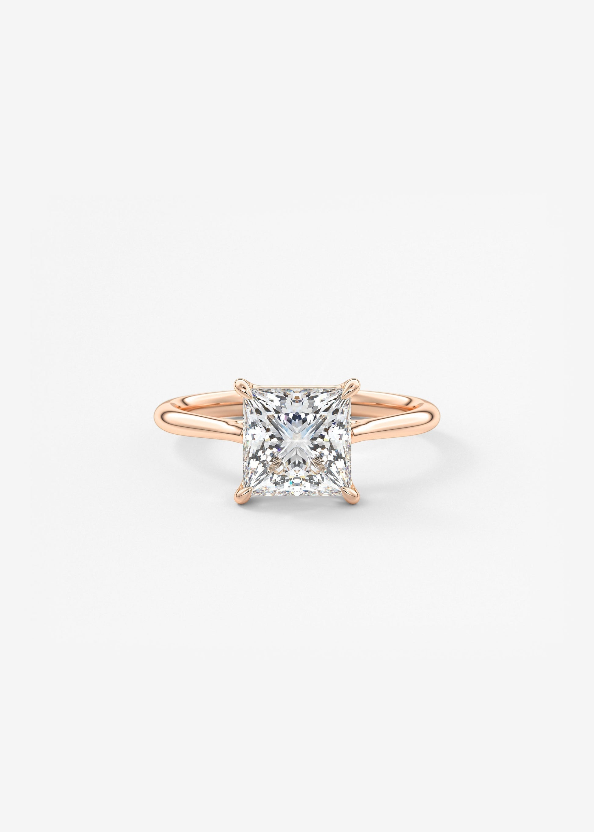 Princess Cathedral Lab Grown Diamond Engagement Ring