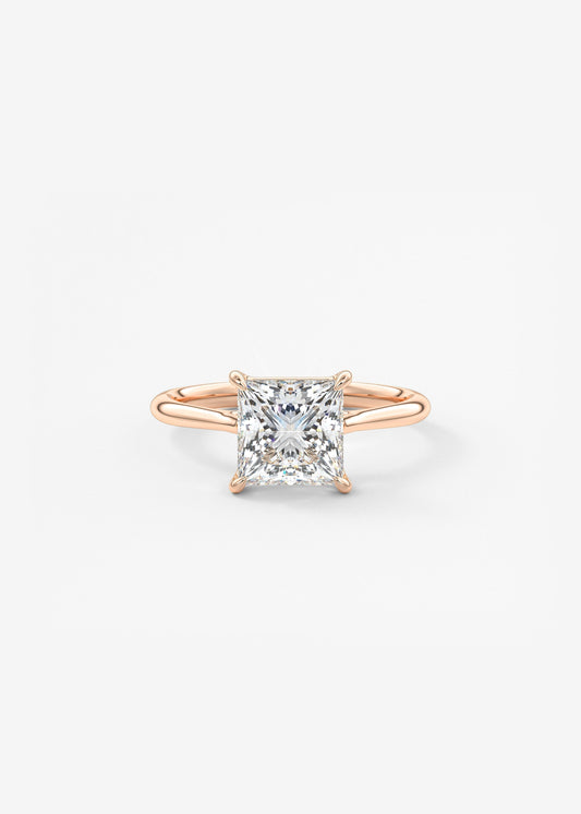 Princess Cathedral Lab Grown Diamond Engagement Ring