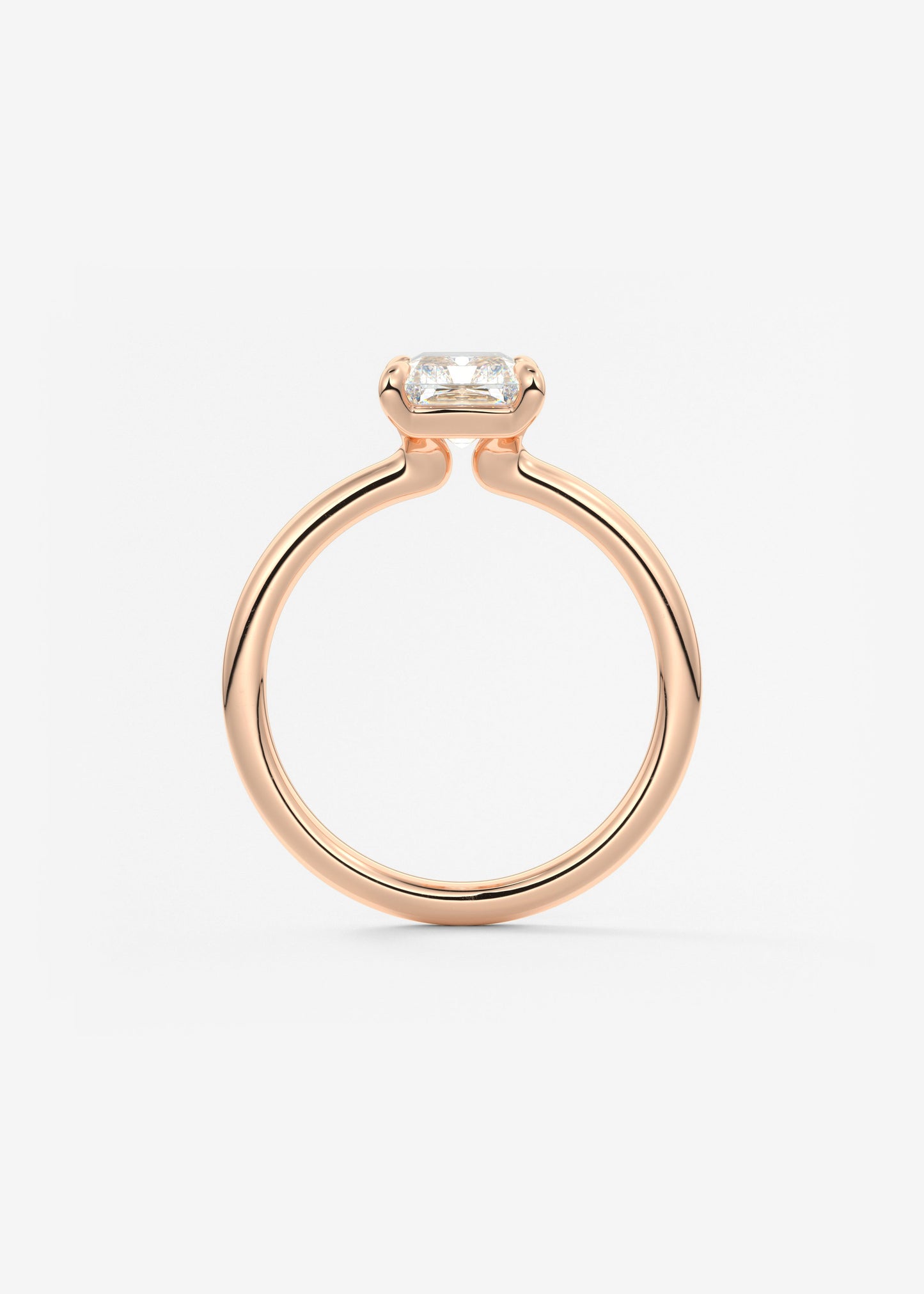 Radiant Hidden Halo Lab Grown Diamond Engagement Ring