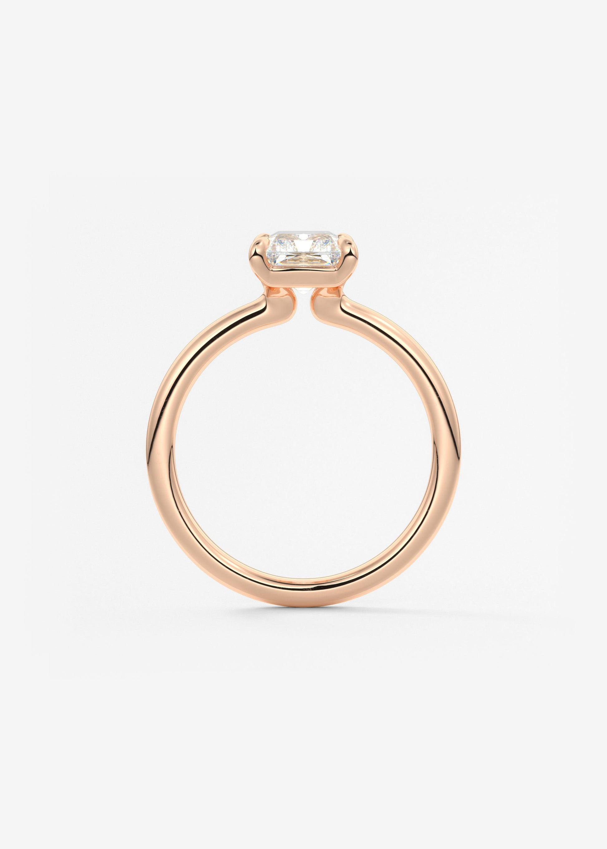 Radiant Hidden Halo Lab Grown Diamond Engagement Ring
