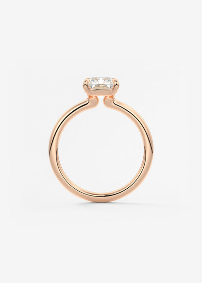 Radiant Hidden Halo Lab Grown Diamond Engagement Ring