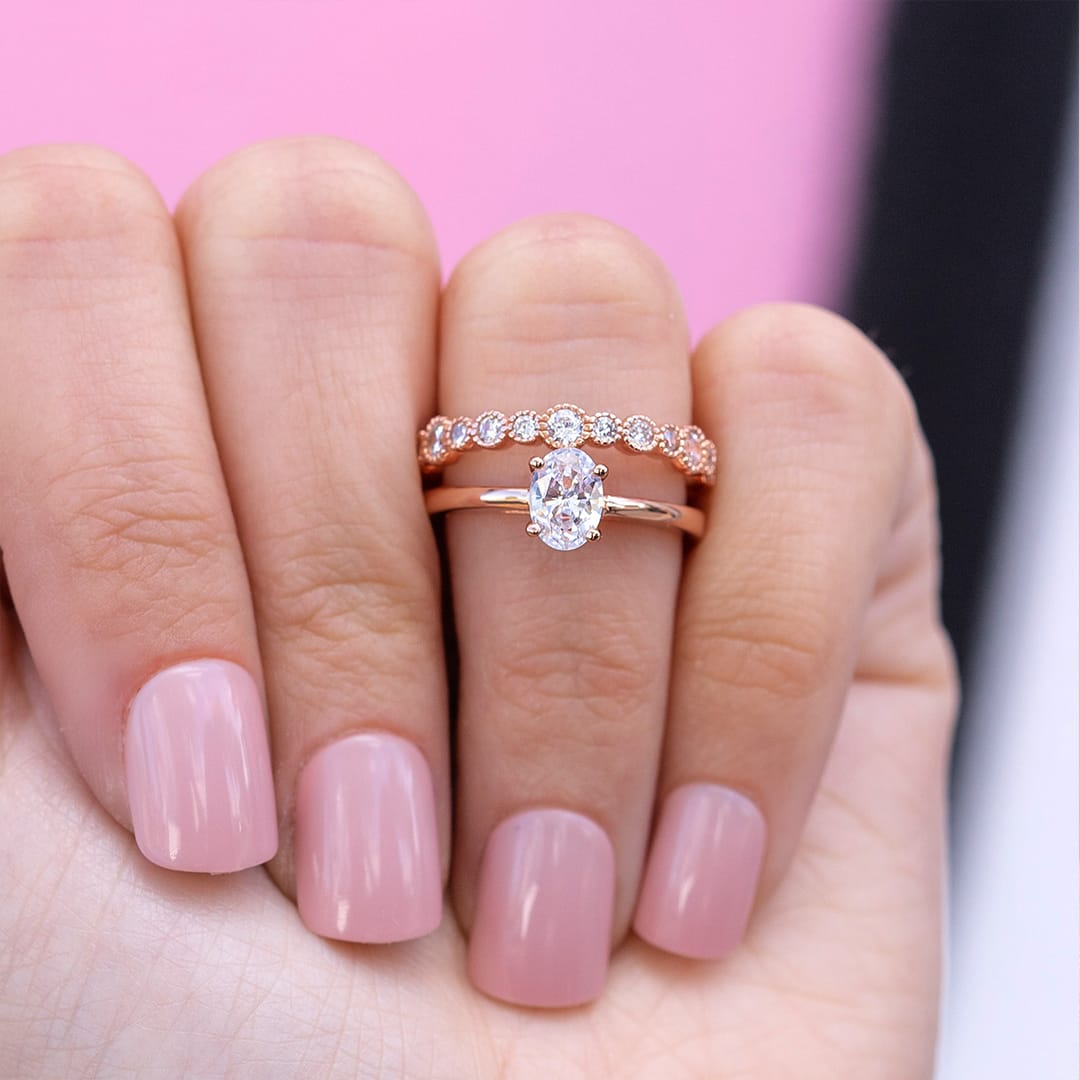 Oval Solitaire Lab Grown Diamond Engagement Ring