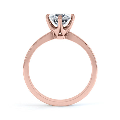 Round Solitaire Lab Grown Diamond Engagement Ring