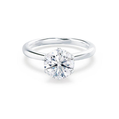 Round Solitaire Lab Grown Diamond Engagement Ring