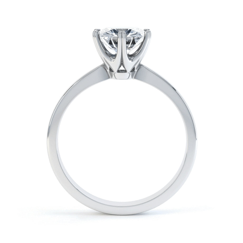 Round Solitaire Lab Grown Diamond Engagement Ring
