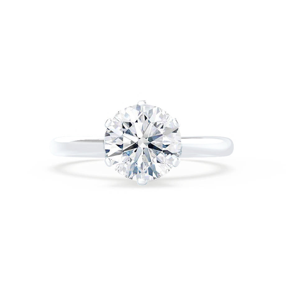 Round Solitaire Lab Grown Diamond Engagement Ring