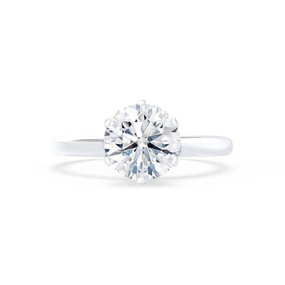 Round Solitaire Lab Grown Diamond Engagement Ring