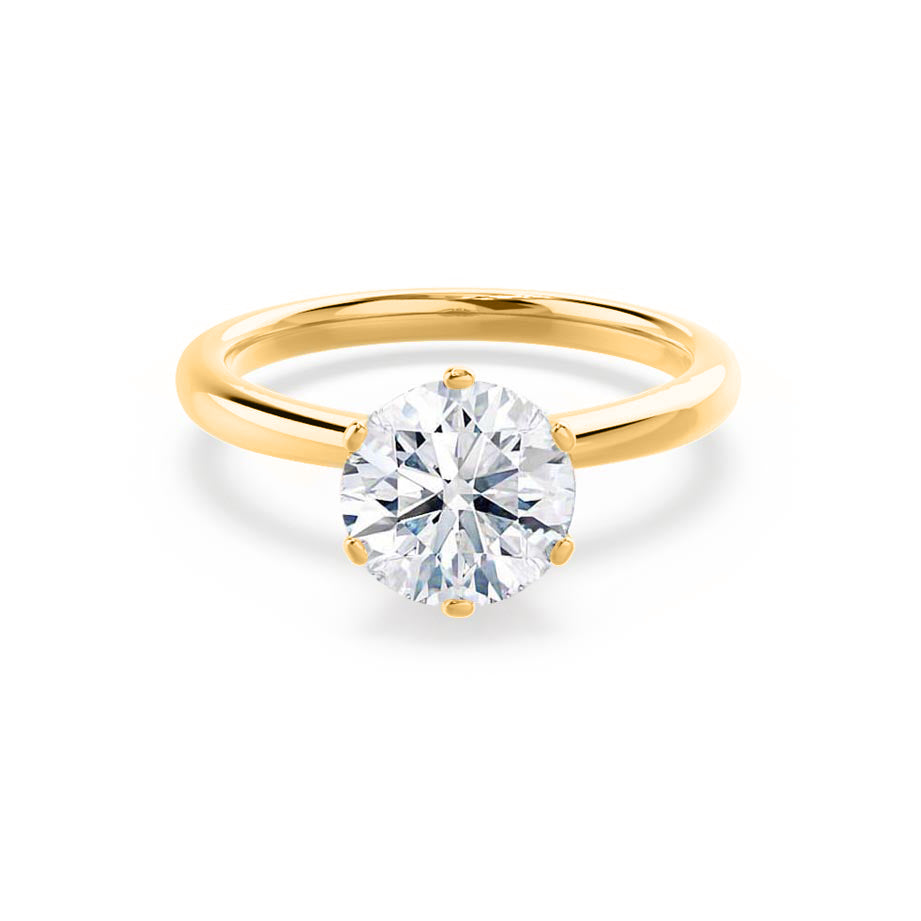 Round Solitaire Lab Grown Diamond Engagement Ring