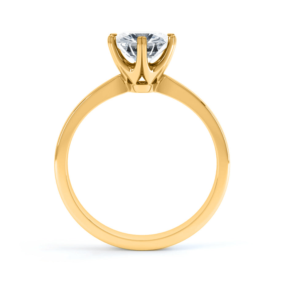 Round Solitaire Lab Grown Diamond Engagement Ring