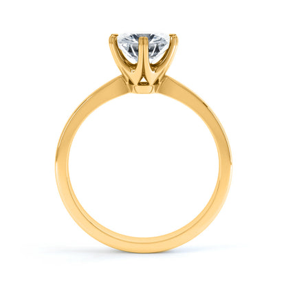 Round Solitaire Lab Grown Diamond Engagement Ring