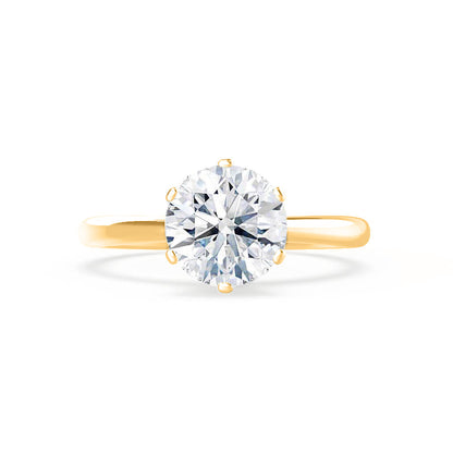 Round Solitaire Lab Grown Diamond Engagement Ring
