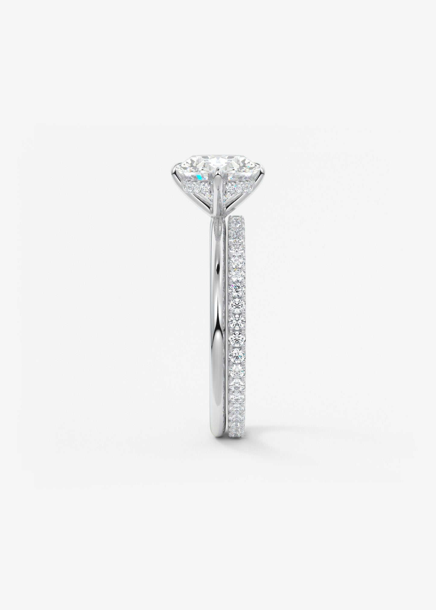 Oval East West Solitaire Lab Grown Diamond Engagement Ring