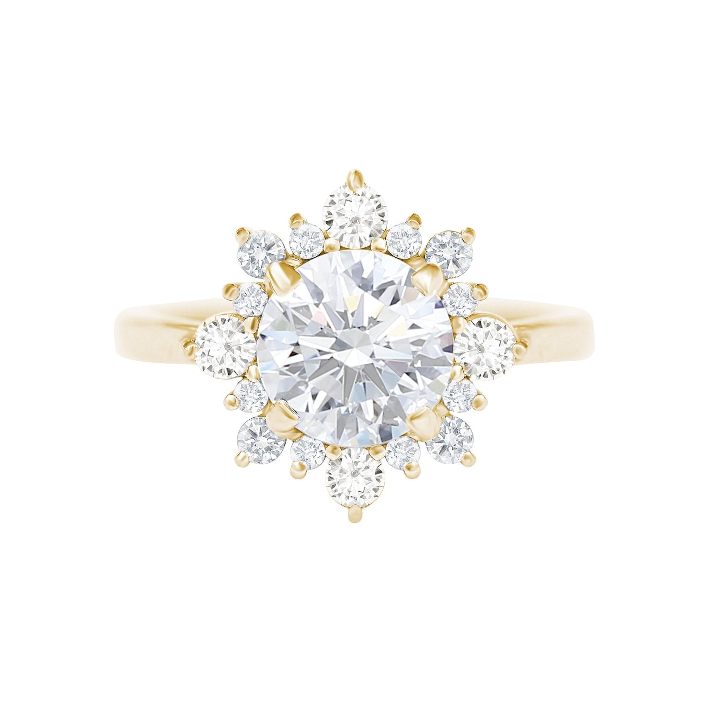 Round Halo Lab Grown Diamond Engagement Ring
