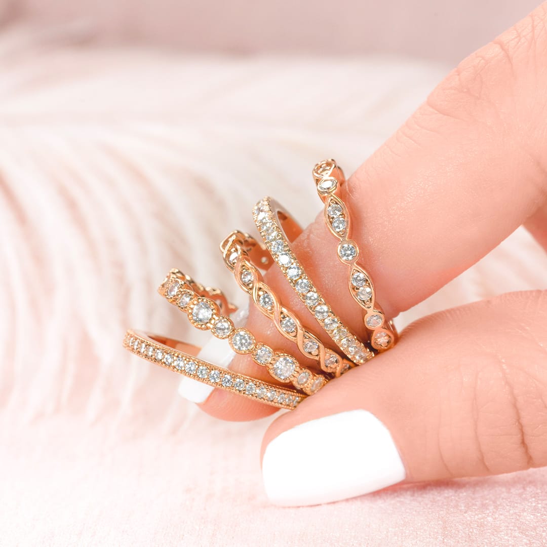 0.20 TCW Round Cut Full Eternity Moissanite Wedding Band 8