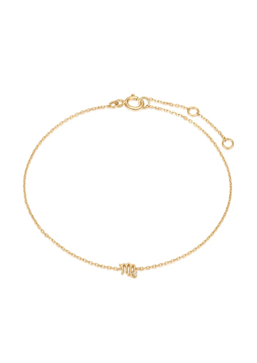 0.01 TCW Round Cut Moissanite Single Stone Zodiac Chain Bracelet