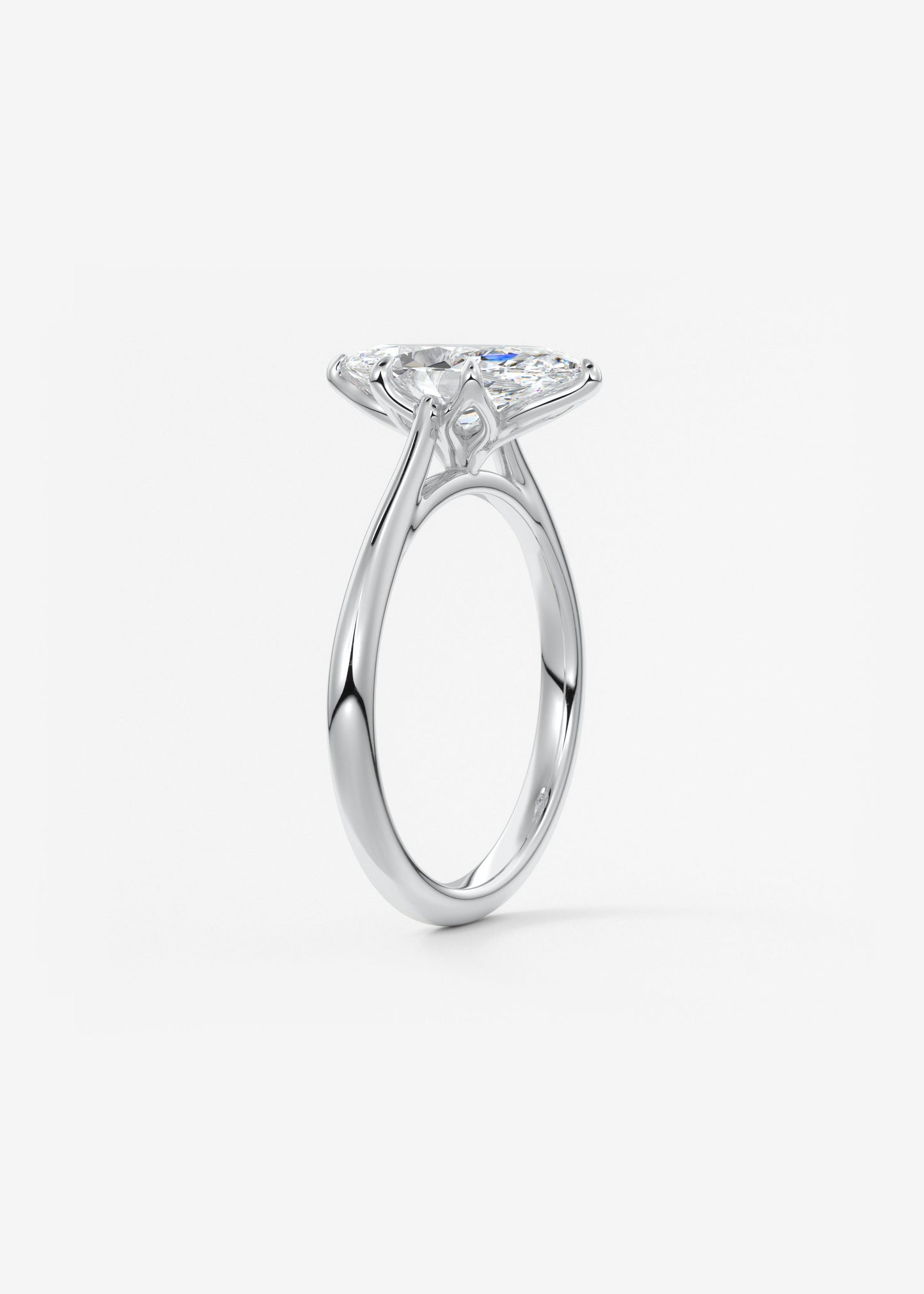 Marquise Cathedral Lab Grown Diamond Engagement Ring