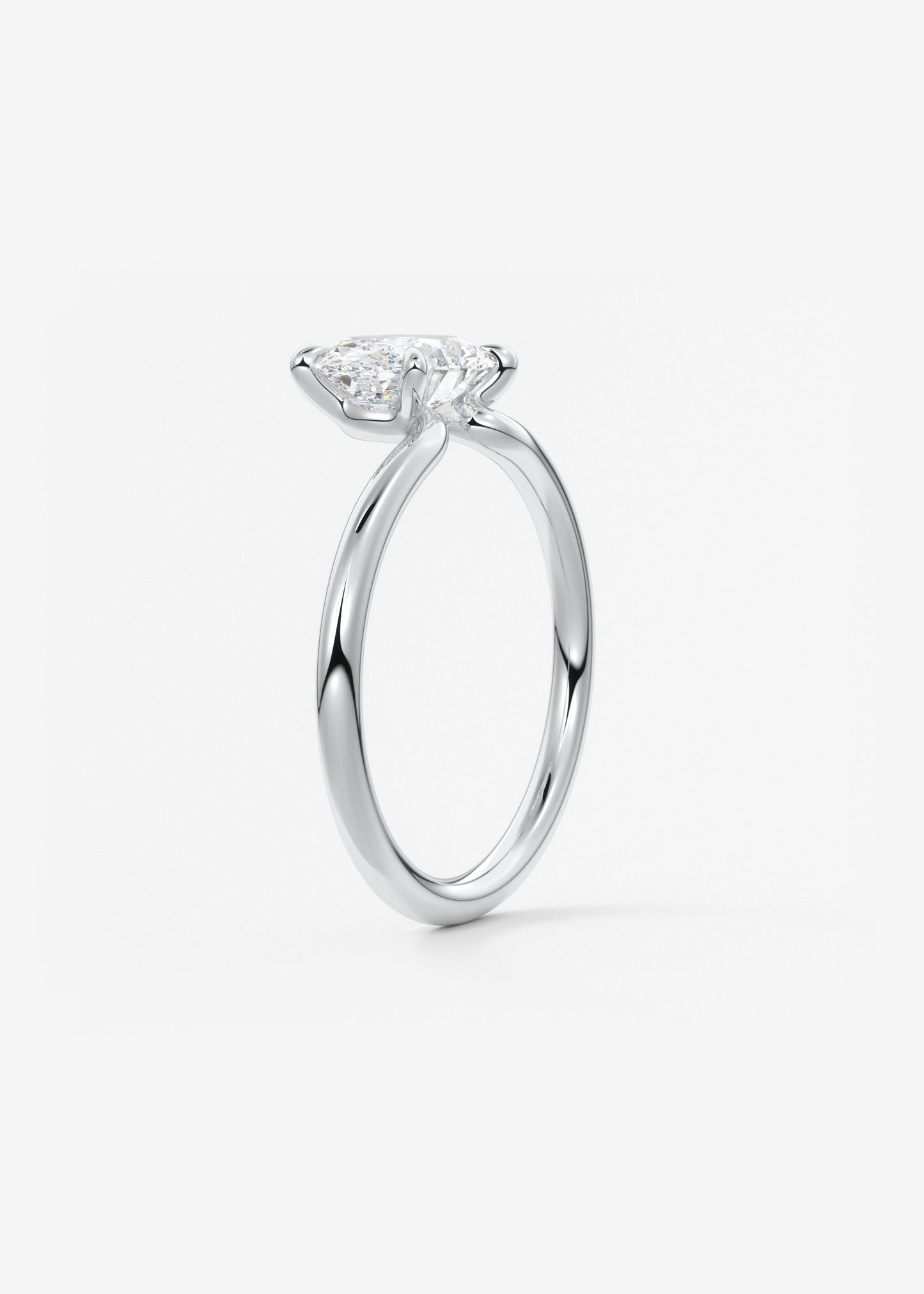 Oval Solitaire Lab Grown Diamond Engagement Ring