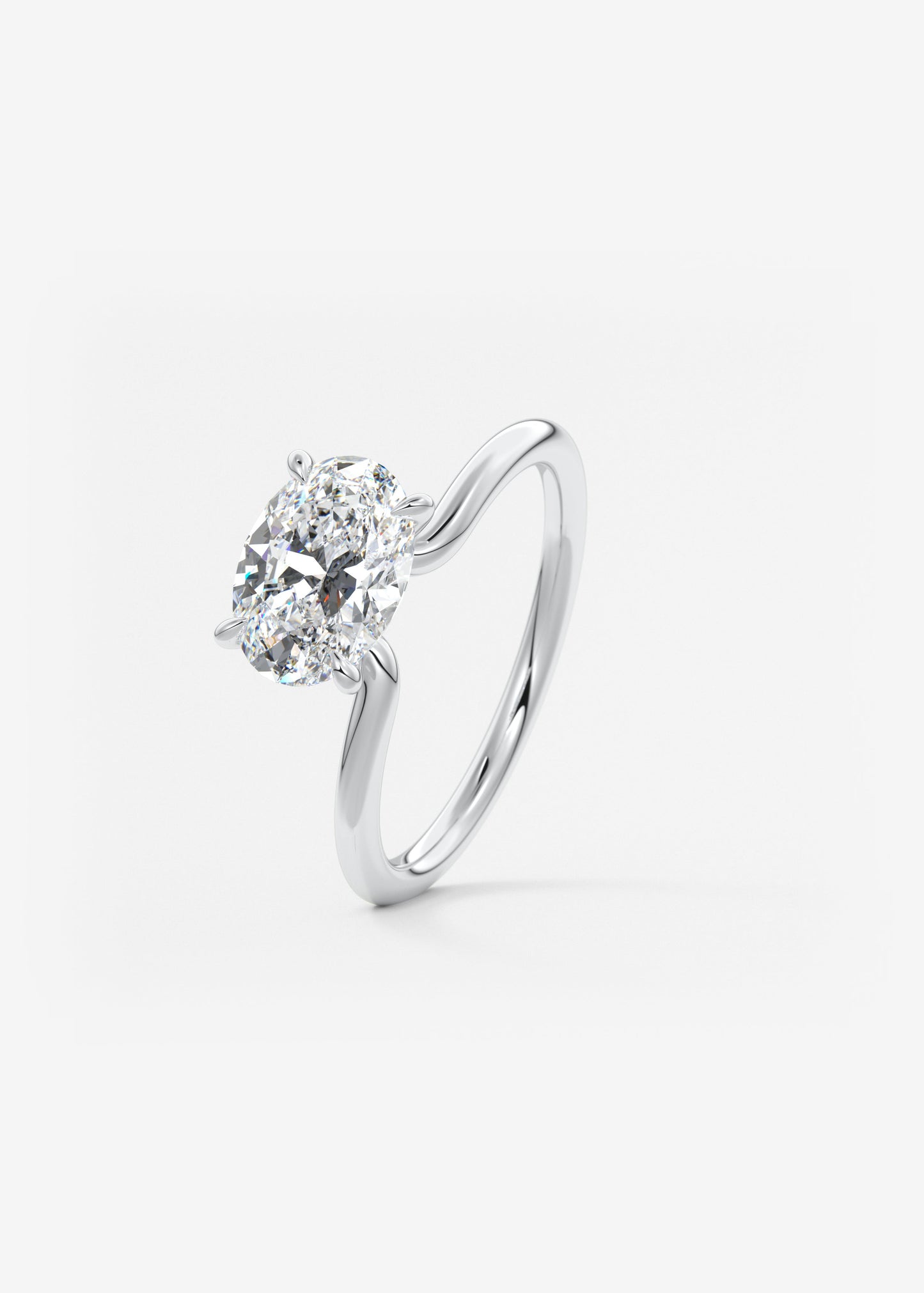 Oval Solitaire Lab Grown Diamond Engagement Ring