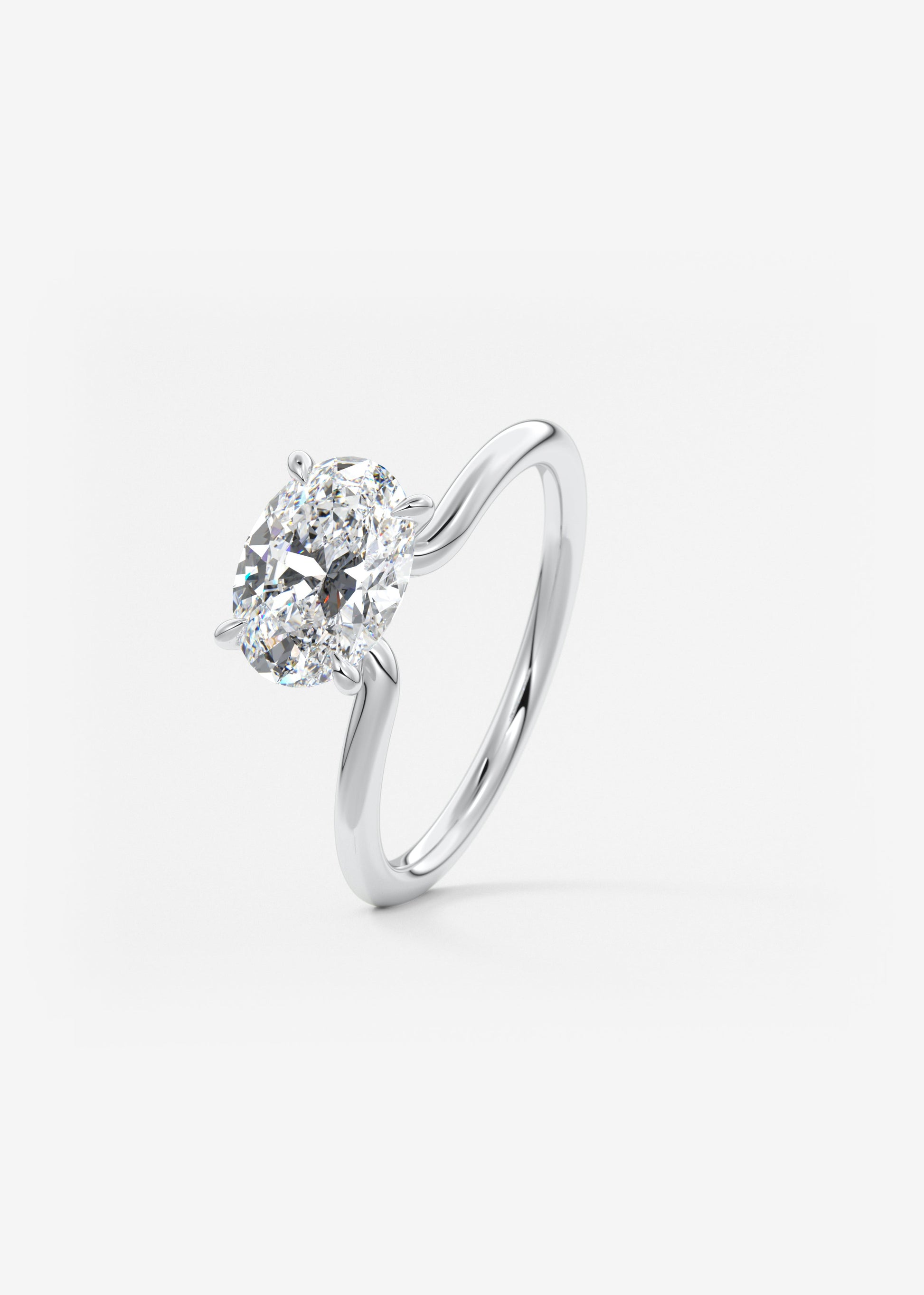 Oval Solitaire Lab Grown Diamond Engagement Ring