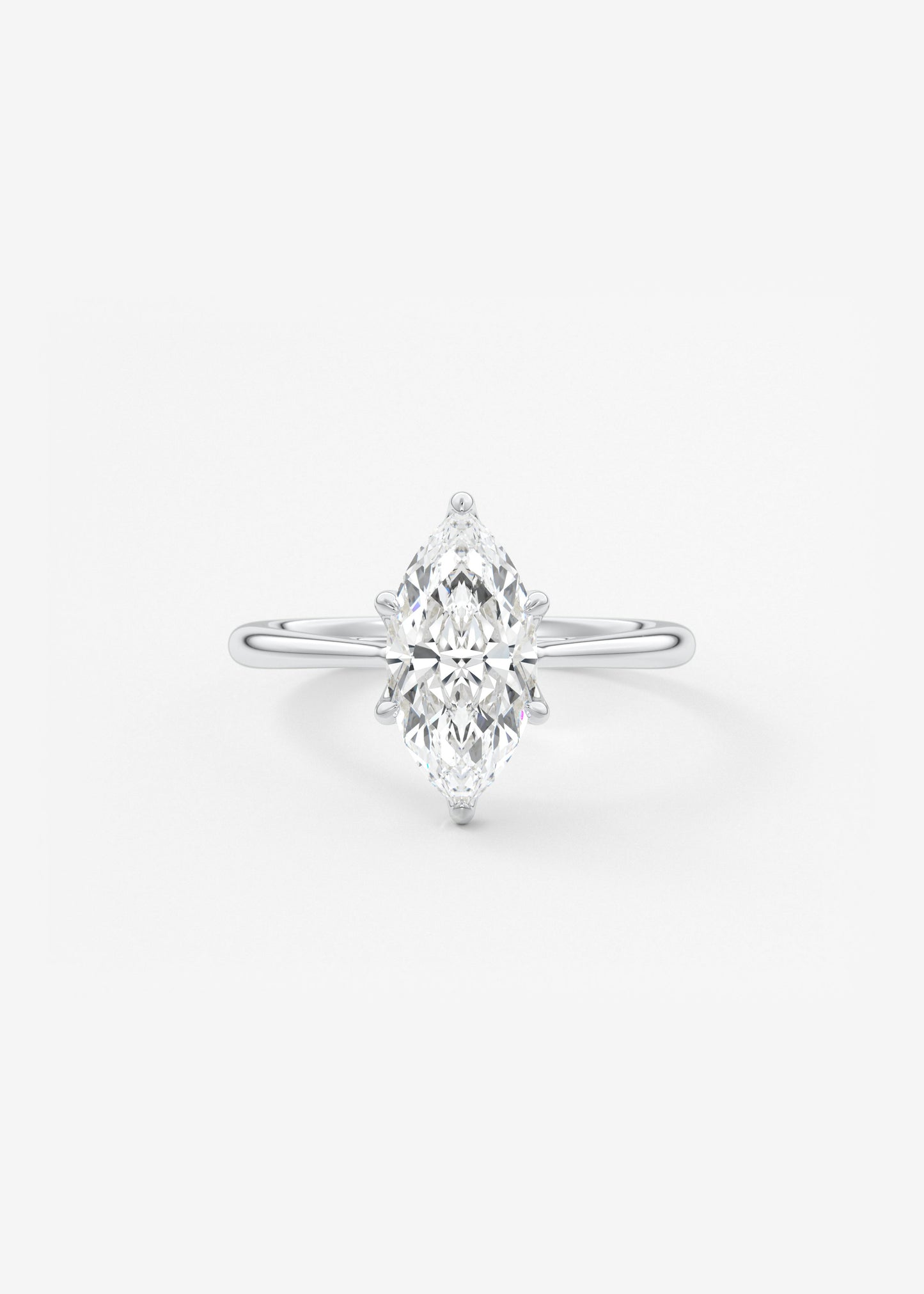 Marquise Cathedral Lab Grown Diamond Engagement Ring