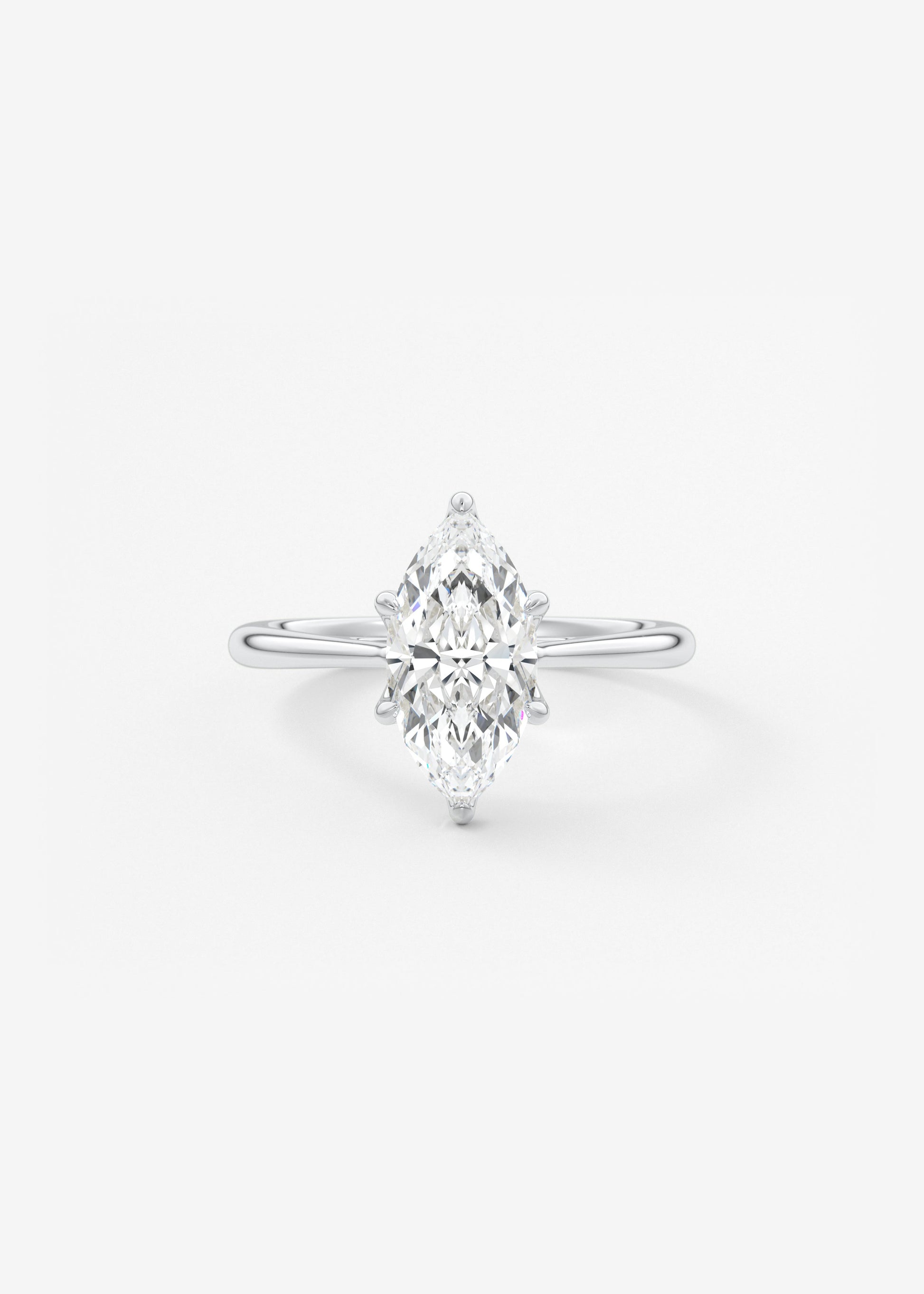 Marquise Cathedral Lab Grown Diamond Engagement Ring