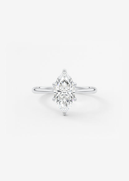Marquise Cathedral Lab Grown Diamond Engagement Ring