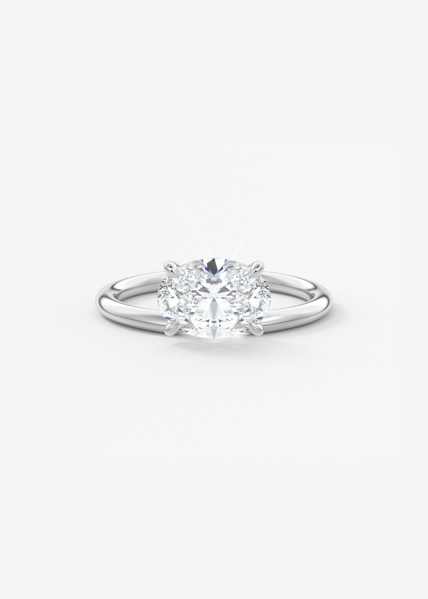 Oval Solitaire Lab Grown Diamond Engagement Ring