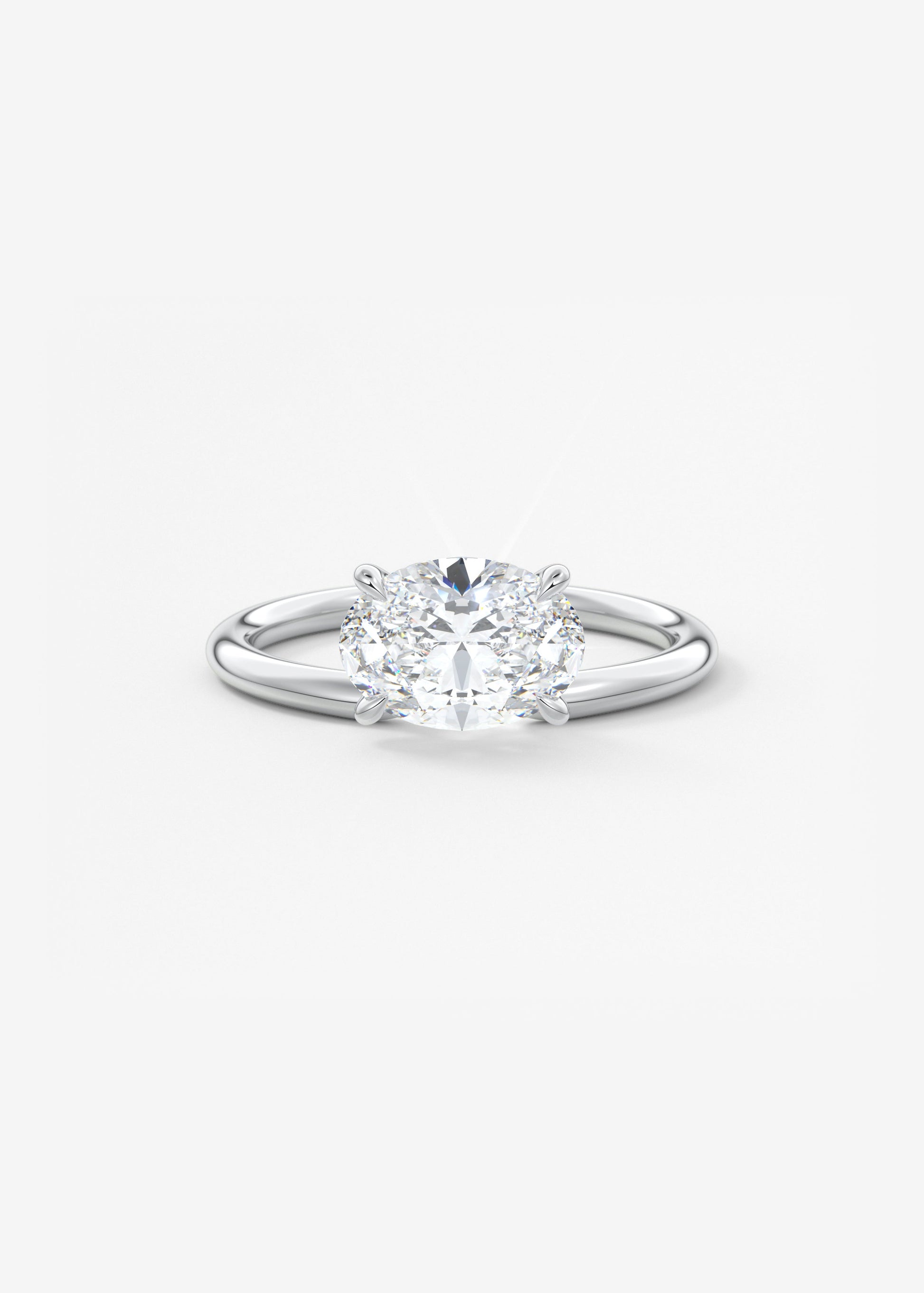 Oval Solitaire Lab Grown Diamond Engagement Ring