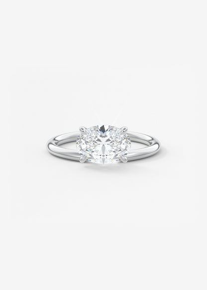 Oval Solitaire Lab Grown Diamond Engagement Ring