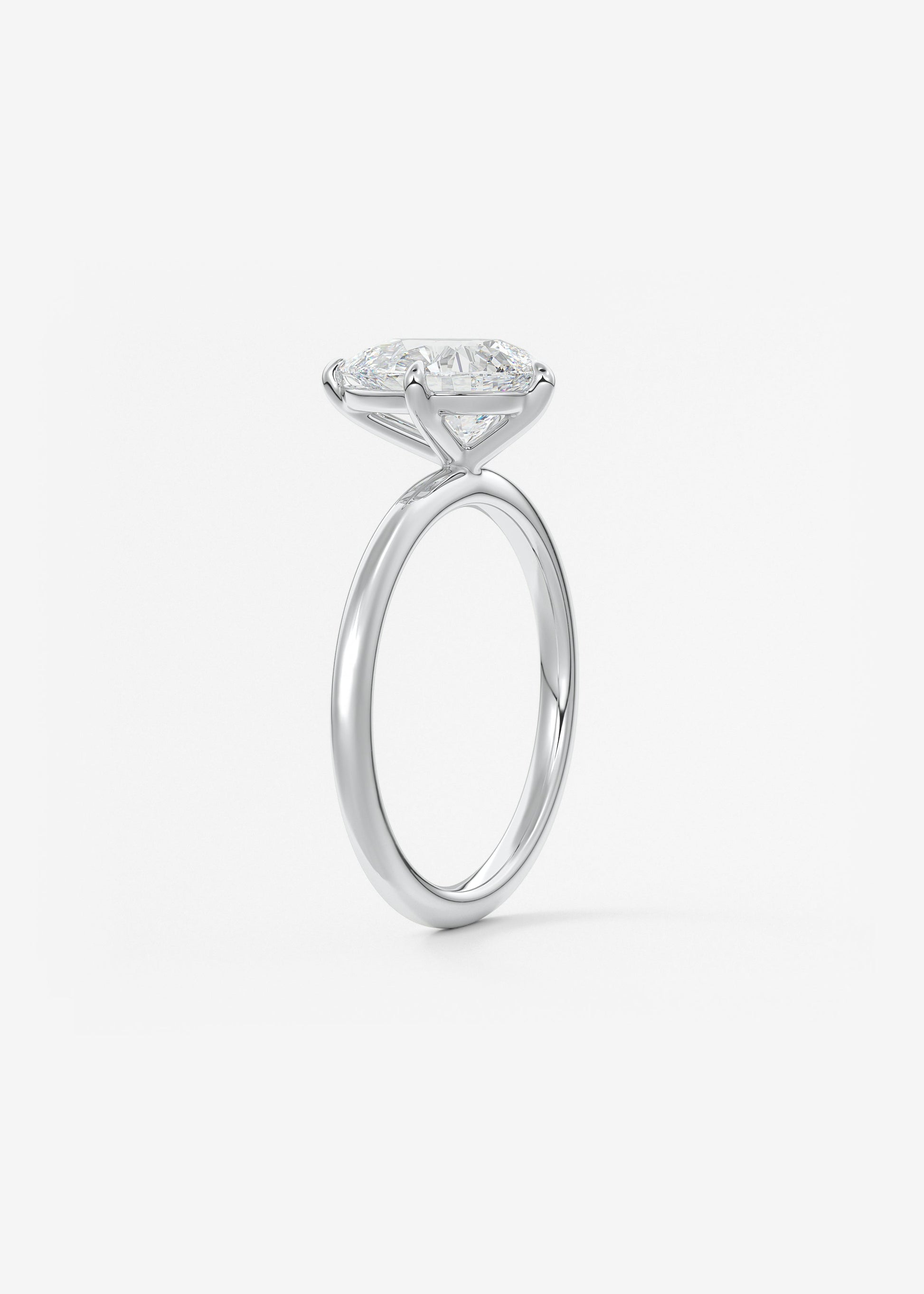 Pear Solitaire Lab Grown Diamond Engagement Ring