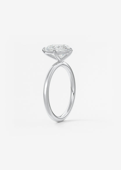 Pear Solitaire Lab Grown Diamond Engagement Ring