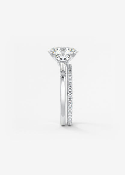 Oval Cluster Lab Grown Diamond Engagement Ring