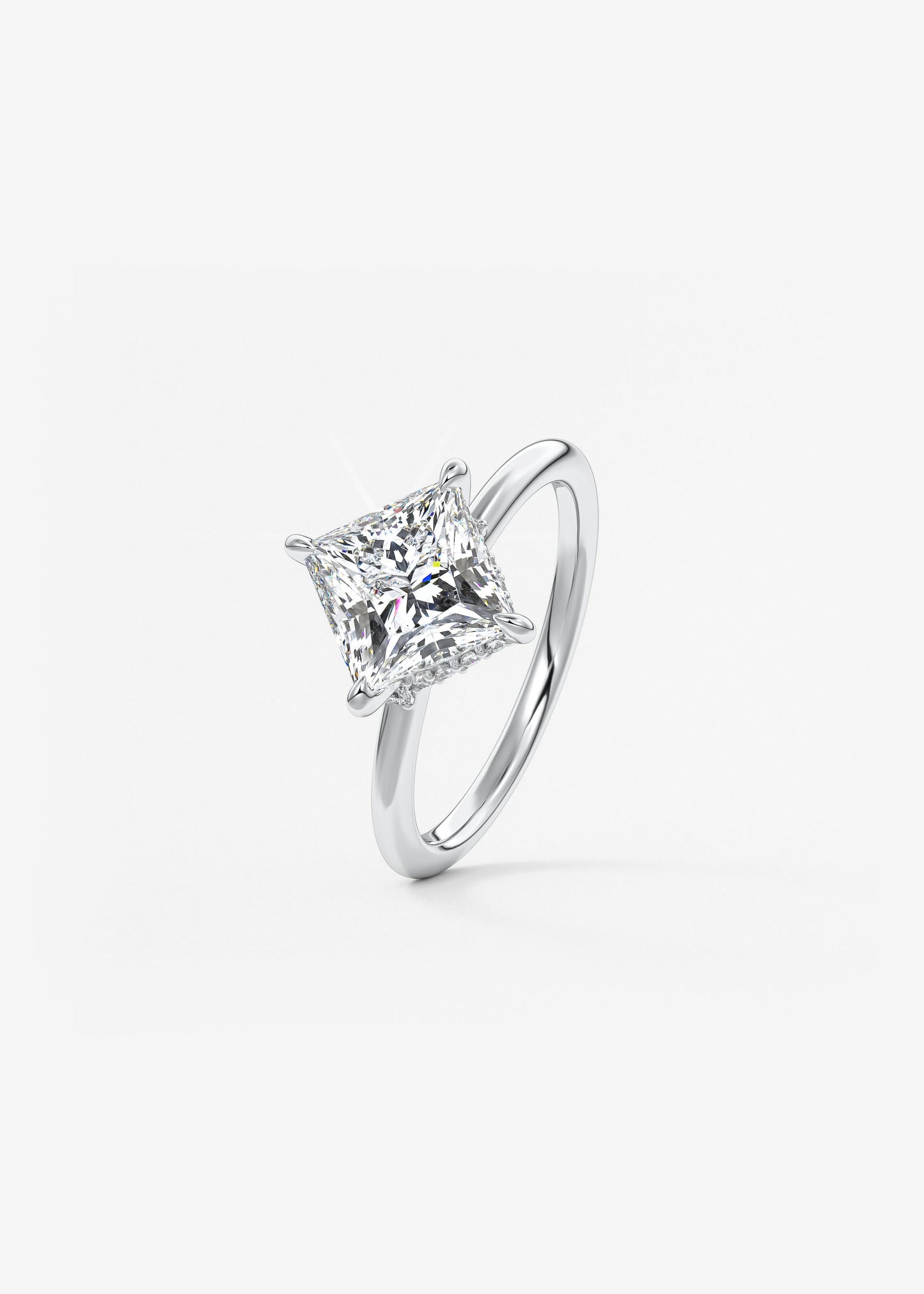 Princess East West Lab Grown Diamond Engagement Ring