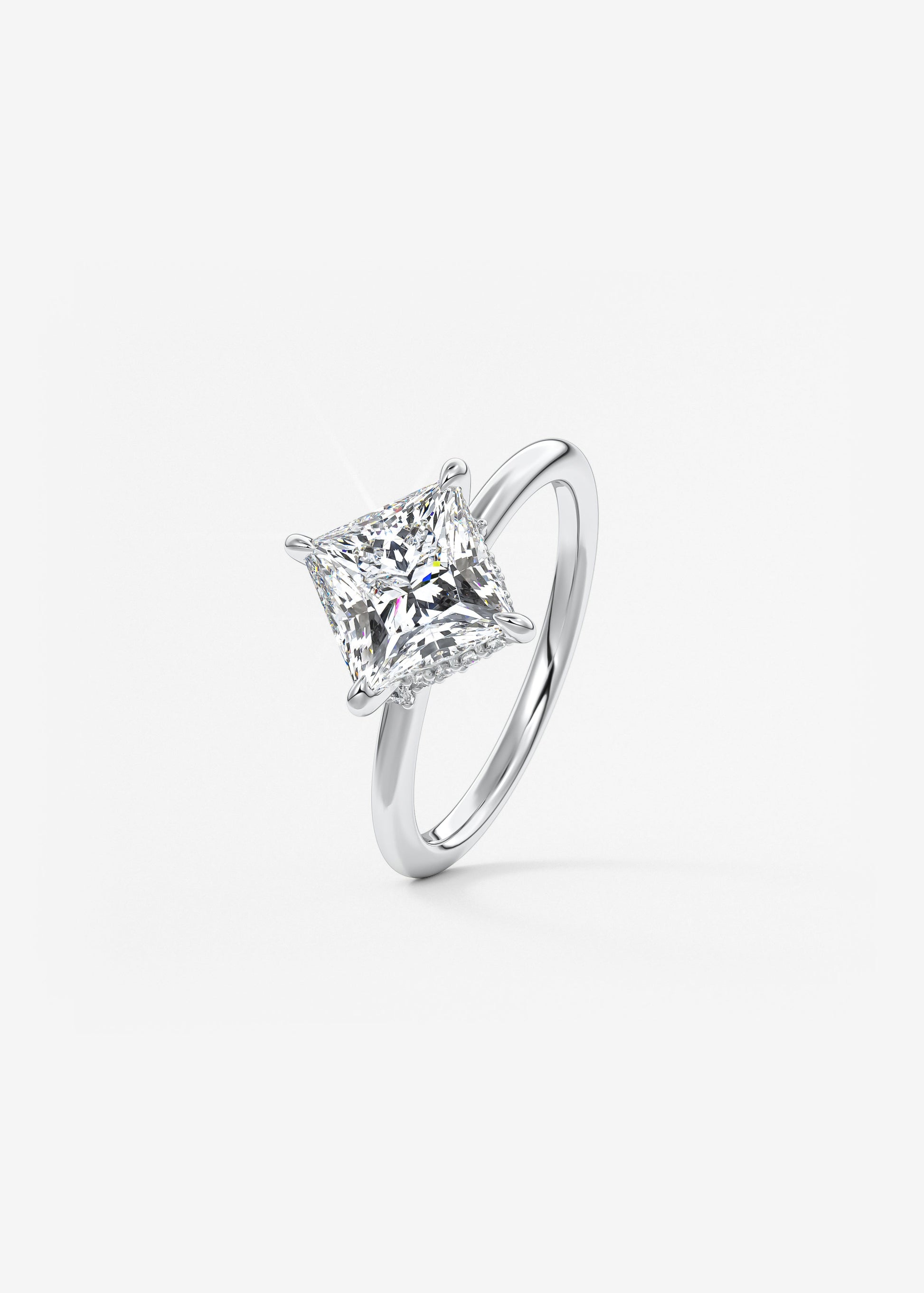 Princess East West Lab Grown Diamond Engagement Ring