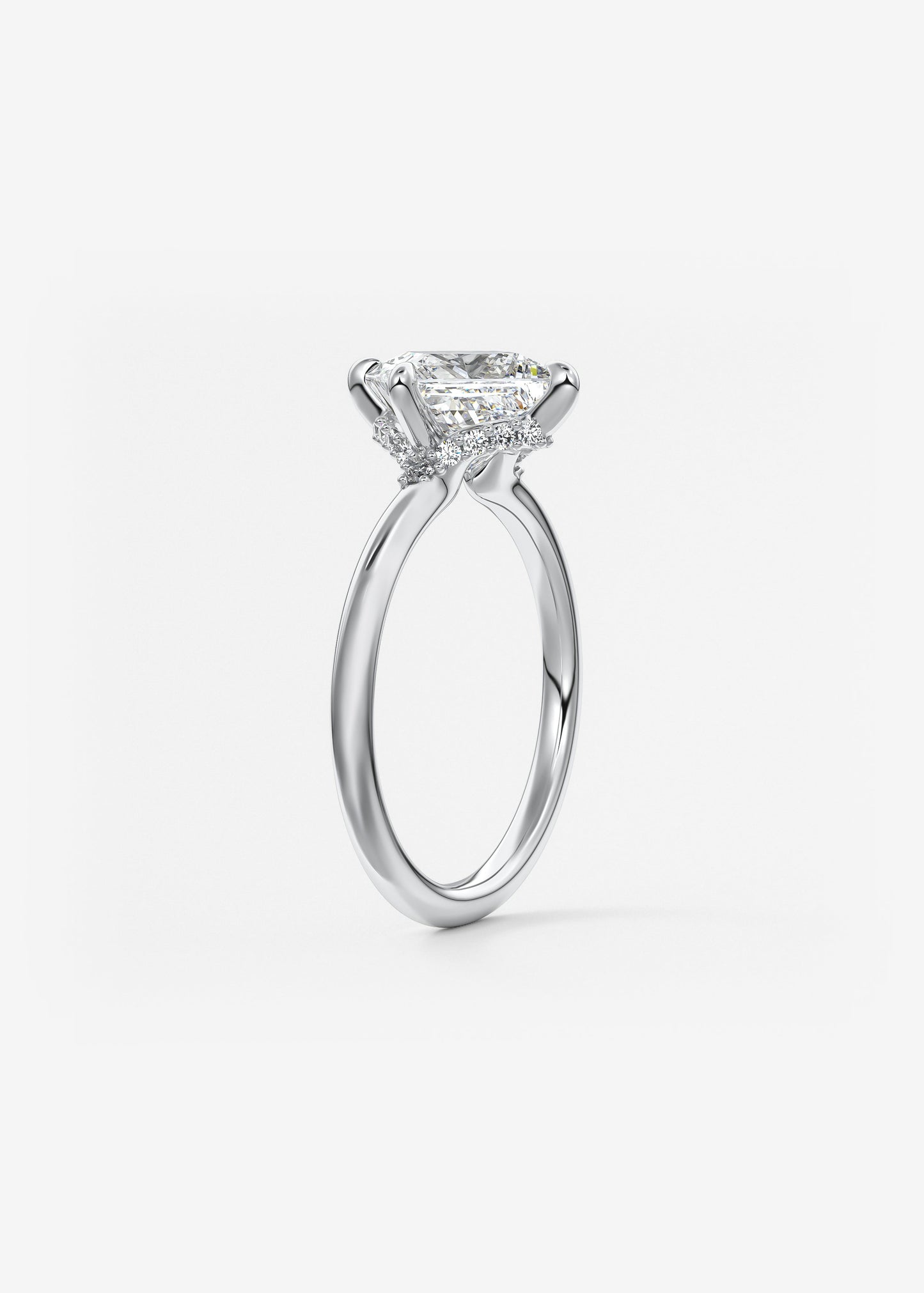Princess East West Lab Grown Diamond Engagement Ring