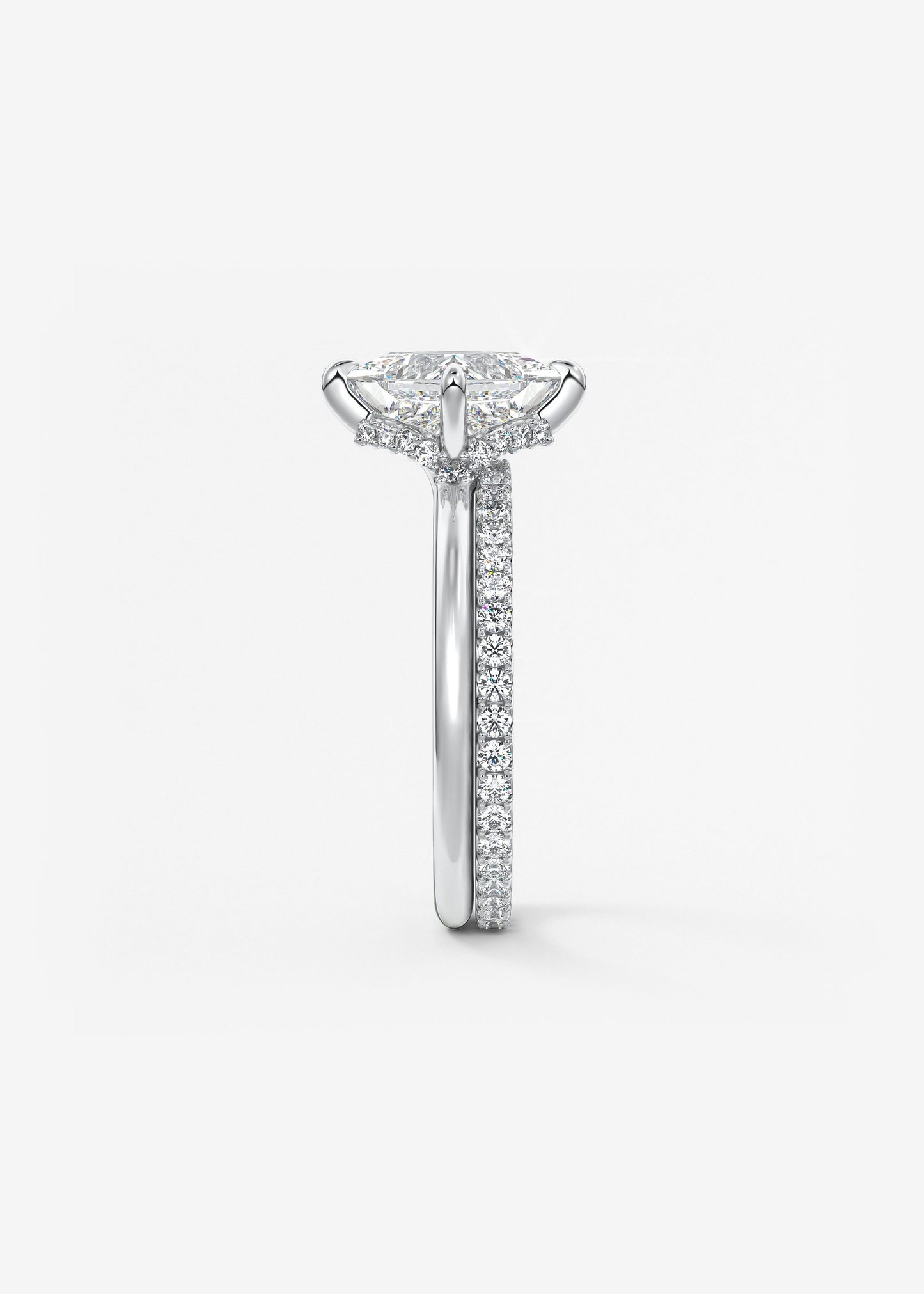 Princess East West Lab Grown Diamond Engagement Ring