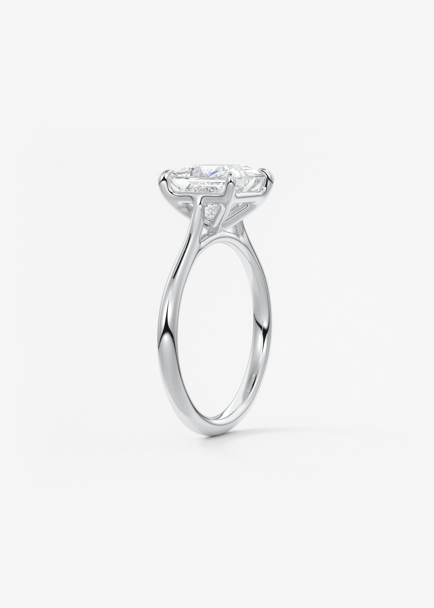 Princess Cathedral Lab Grown Diamond Engagement Ring