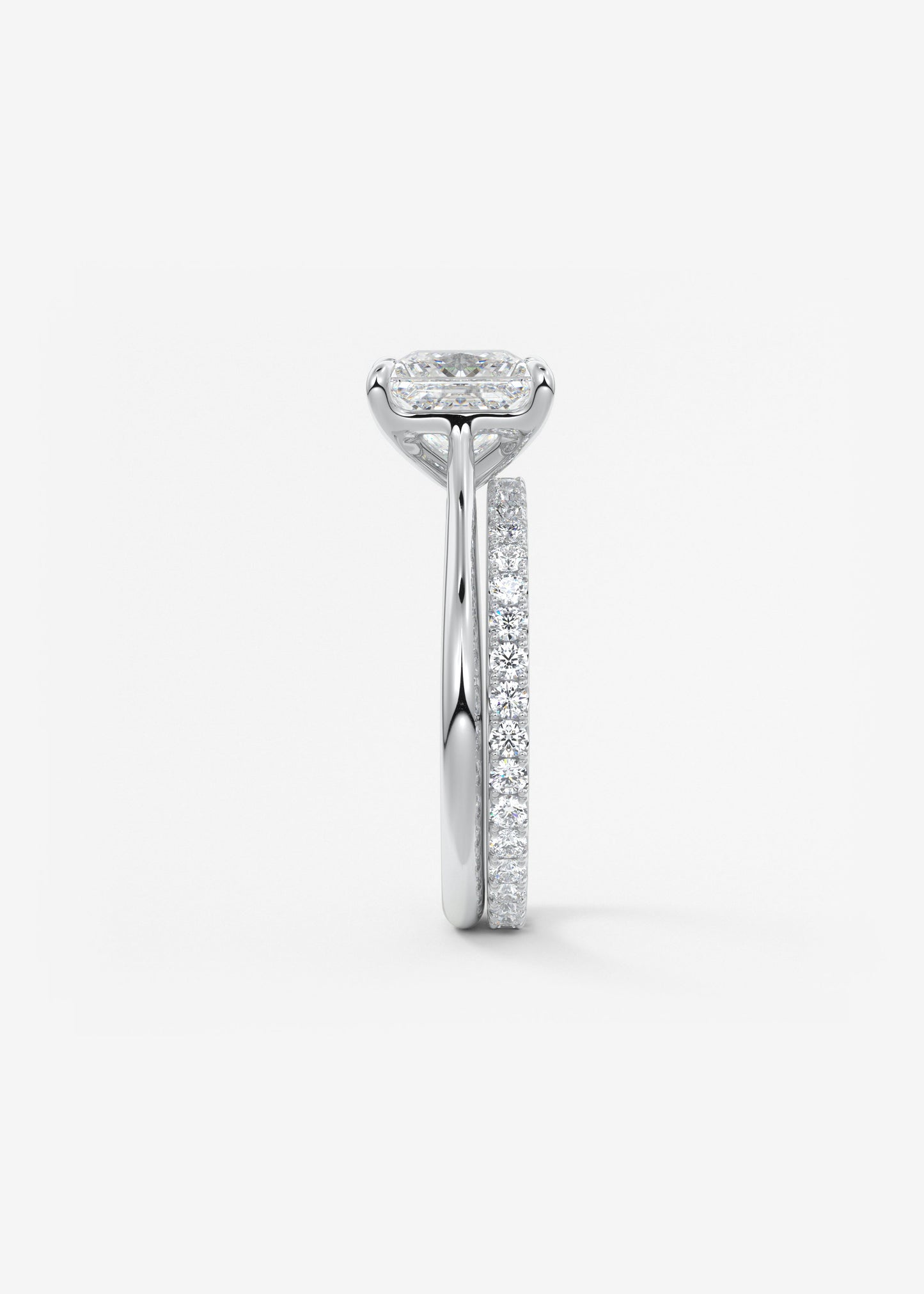 Princess Cathedral Lab Grown Diamond Engagement Ring