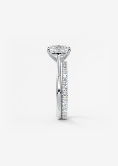 Princess Cathedral Lab Grown Diamond Engagement Ring