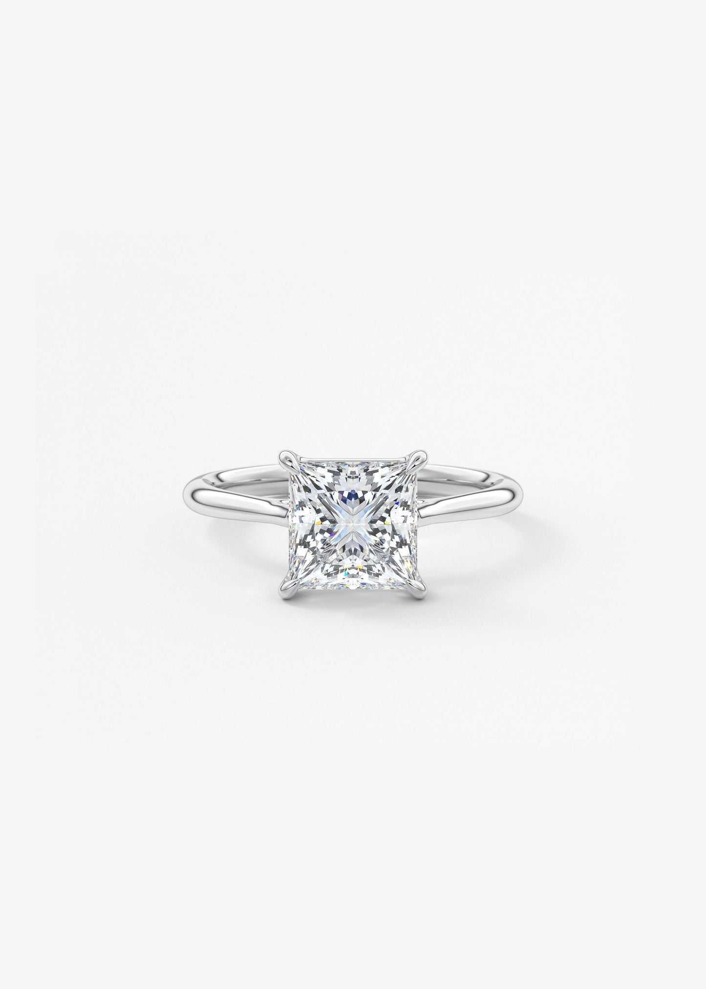 Princess Cathedral Lab Grown Diamond Engagement Ring