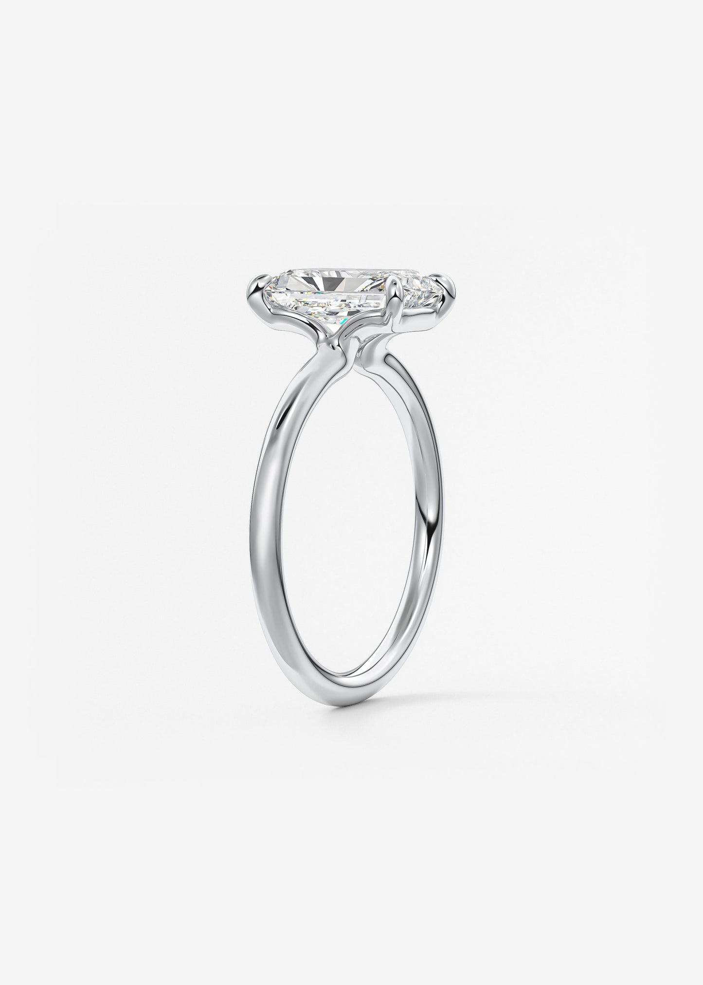 Radiant Hidden Halo Lab Grown Diamond Engagement Ring