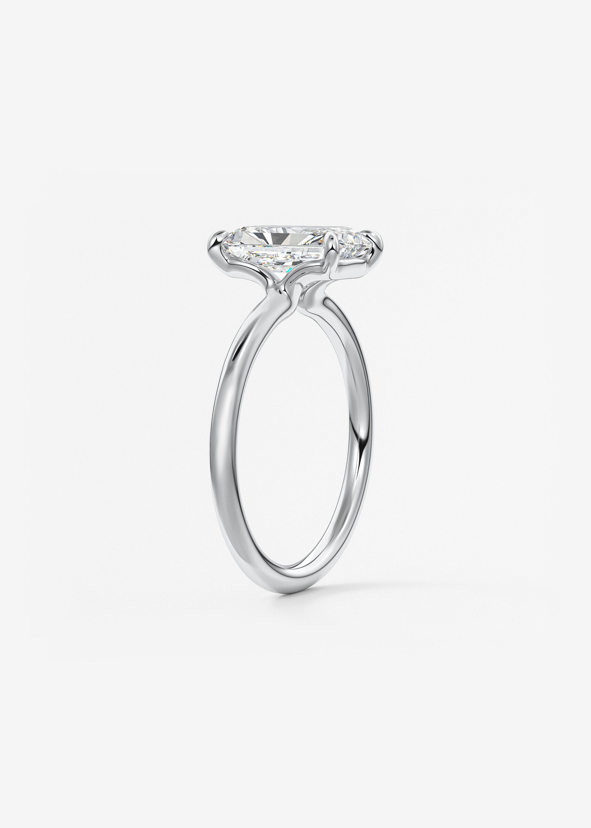 Radiant Hidden Halo Lab Grown Diamond Engagement Ring