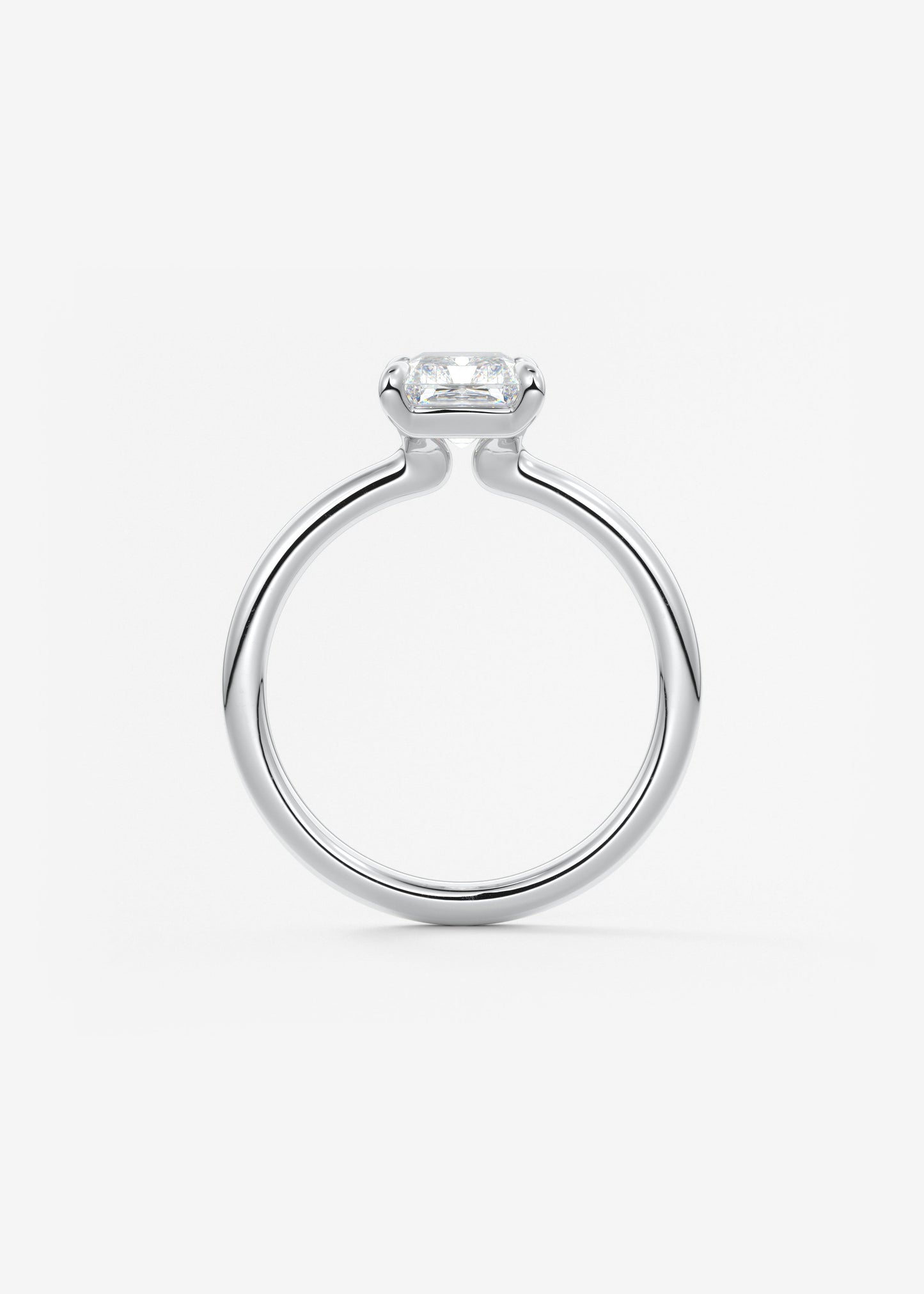 Radiant Hidden Halo Lab Grown Diamond Engagement Ring